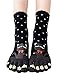 Urban CoCo Women Toe Socks Funky Finger Socks Lucky Cat Toes Socks