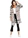 Milumia Striped Cardigan Warm Winter Sweaters Long Sleeves Open Front Basic Lightweight Outwear with Pockets