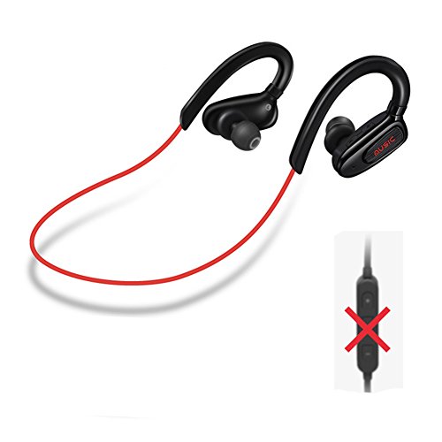Bluetooth Headphones, V4.1 Wireless Sports In-ear Earphones w/ Mic IPX7 Waterproof HD Stereo Sweatproof Earbuds for Gym Running Workout 12 Hour Battery Noise Cancelling Headsets