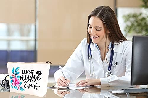 FaCraft Nurses Gifts for Women Nursing Students Best Nurse Ever Makeup Bag,Nursing Cosmetic Travel Bags for Nursing School Graduation Gifts Nurses Retirement Gift Nurses Female Christmas Birthday Gifts 4 FaCraft Nurses Gifts for Women Nursing Students Best Nurse Ever Makeup Bag,Nursing Cosmetic Travel Bags for Nursing School Graduation Gifts Nurses Retirement Gift Nurses Female Christmas Birthday Gifts