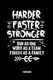Harder Faster Stronger | Notebook: Lined Cross Country Running Notebook / Journal. Great CC Accessor by Cross-Country-One Publishing