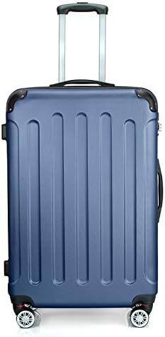 Timmari ABS Hardshell Lightweight Luggage - Strong Carryon Large size Medium size (Small Carryon 21", Navy)