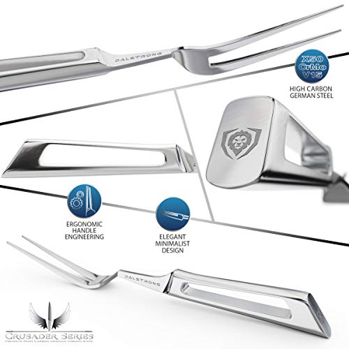 DALSTRONG - Crusader Series - Forged Thyssenkrupp High-Carbon German Stainless Steel - w/Magnetic Sheath - NSF Certified ... (Carving Knife & Fork Set 9")