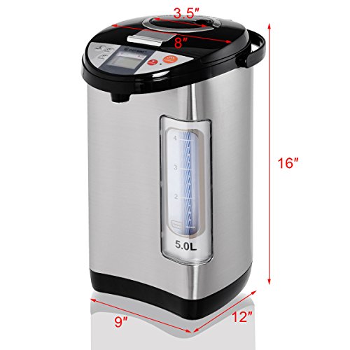 Costway Instant Electric Hot Water Boiler and Warmer, 5Liter LCD Water