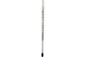 Blue Liquid-in Glass Lab Thermometer Organic Fill, Precision, Oven, Refrigerator Verification (-10/110°C; Division: 1°C; Accu