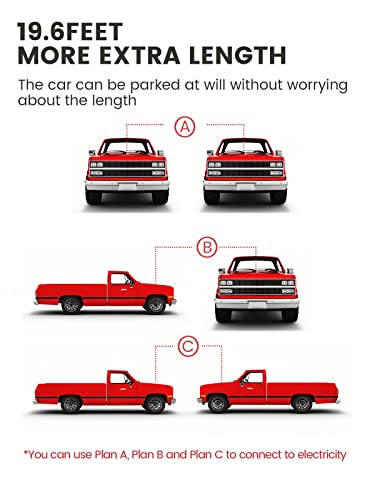 YANTU Jumper Cables for Car Battery, -40℉ 20 FT 6 Gauge Heavy Duty Booster Cables, Stable Insulated Alligator Clips, Suitable for Car/SUV