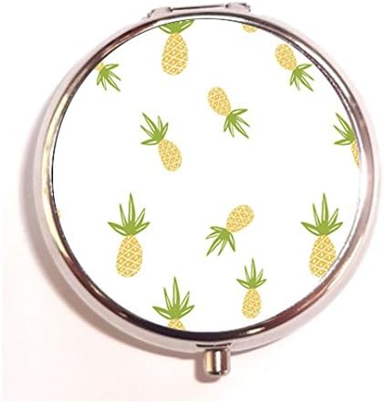 Pineapple design custom Unique Tone Round Pill Box Medicine Tablet Organizer or Coin Purse