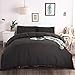 BALICHUN Duvet Cover Set King Size Premium with Zipper Closure Hotel Quality Wrinkle and Fade Resistant Ultra Soft -3 Piece-1 Microfiber Duvet Cover Matching 2 Pillow Shams (Dark Gray, King)