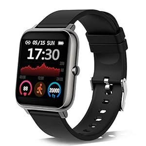 Smartwatch, Reloj Inteligente con Pulsómetro, Cronómetros, Calorías, Monitor de Sueño, Podómetro Pulsera Actividad Inteligente Impermeable IP67 Smartwatch Hombre Reloj Deportivo para Android iOS
