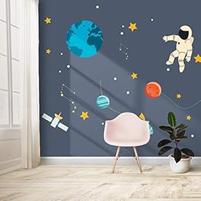 Wall Mural Astronaut in The Space Removable Self-Adhesive Large Wallpaper - 66x96 inches