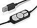 Sonitum USB Headset for Computer, Chat, Skype, Webinar, Call Center Headphone - Noise-Isolating Flexible Microphone Ear Pads - USB 6ft Cable - Easy Accessible Button Controls