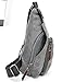 Leegoal Canvas Mens Shoulder Bag Chest Pack Crossbody Sports Bag,Grey