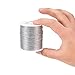 PH PandaHall 109 Yards 1mm Metallic Cord Braided Metallic Beading Cords Metallic Tinsel Cord Tinsel String for Christmas Ornament Hanging Decoration Gift Wrap Ribbon Craft Making, Silver