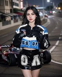 Vamtac Leather Racing Varsity Jackets Oversized