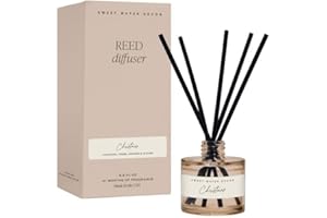 Sweet Water Decor Christmas Reed Diffuser Set - Fresh Cut Trees, Orange, and Cloves Holiday Scent for Home with Long Lasting Fragrance - Non-Toxic Oil Reed Diffuser Made in The USA