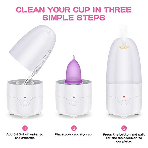 Menstrual Cup Kit, YTYOMUR Menstrual Cup Set with Two Reusble Period Cups, Compact Design - Easy to Hide to Avoid Embarrassment, Travel Friendly