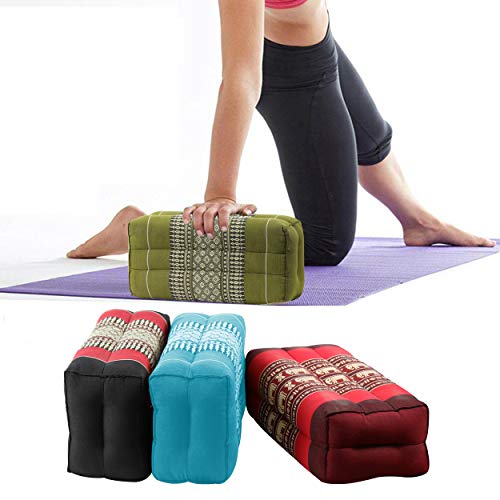 Laeto-Zen-Sanctuary-Thai-Yoga-Meditation-or-Pilates-Kapok-Filled-Support-Pillow-Block-Cushion-in-Traditional-Thailand-Fabric-35x15x10cm