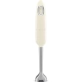 SMEG Handheld Immersion Blender 5 Speeds with Turbo Boost Stainless Steel Blades Nonslip Ergonomic Handle HBF11CRUS Cream