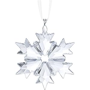 Swarovski figuurtje kleine sneeuwvlok ornament, kristal, transparant, 5 x 3,9 x 0,5 cm