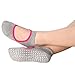 Non Slip Socks Cotton Yoga Socks Pilates Ballet Socks Dance for Women Men 2 Pack(Black & Grey)