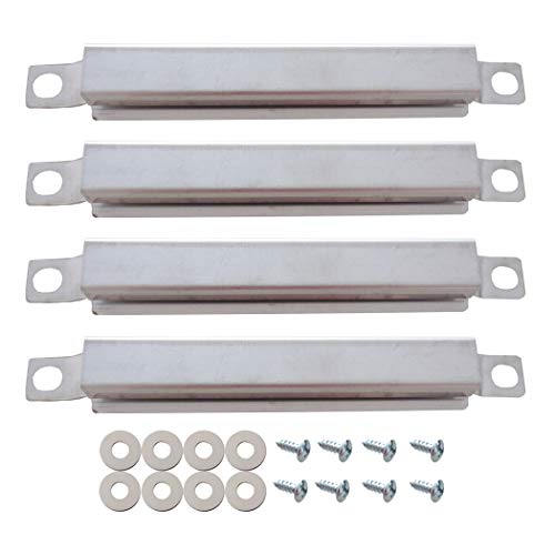 YIHAM KC634 Gas Grill Flame Carryover Tube, Stainless Steel Grill Crossover Tube Channel Burner Replacement Parts for Charbroil, Kenmore, Centro, K Mart, Master Chef BBQ Models, 7 1/4 inch, Set of 4