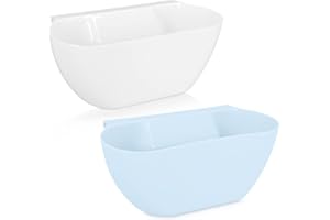 Navaris Hanging Kitchen Waste Bins Set of 2 - Garbage for Food Scraps and Compost - Small Hanging Trash Can Kitchen Counter o