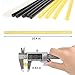 QLOUNI 12Pcs PDR Glue Sticks Hot Glue Sticks Auto Body Paintless Dent Removal Repair Tool Kits 11mm * 270mm (2 x Transparent + 5 x Black + 5 x Yellow)