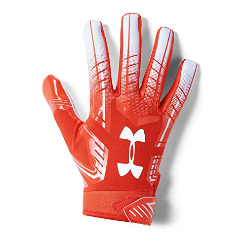 Under Armour mens F6 Football Gloves Dark Orange (860)/White Medium