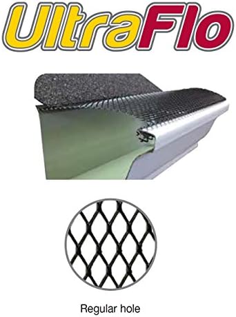 (100 feet) Ultra Flo Leaf Guard Gutter Protector for 6" K-Style Gutters. Regular Hole. 25 panels x 4.00' each.