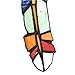 Bieye W10038 7-inch Colored Feathers Tiffany Style Stained Glass Window Hangings Suncatcher with Chain and Suction Cup Hook, Set of 2