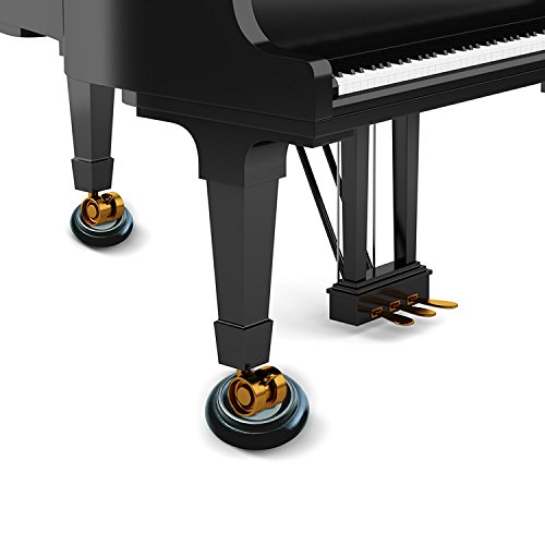 Pack of 4 Piano Caster Cups with Foam Pad, Piano Caster Furniture Round
