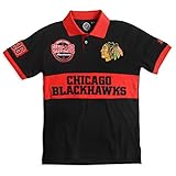 Chicago Blackhawks NHL Wordmark Short Sleeve Rugby Polo