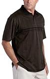 IZOD Men's Short Sleeve Double Mercerized Engineered Single Jacquard Polo with Cool-FX
