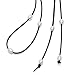 Cultured Freshwater Pearl Wrap Necklace Bracelet Anklet on Faux Suede Cord Jewelry for Women by Aobei 68'' Black