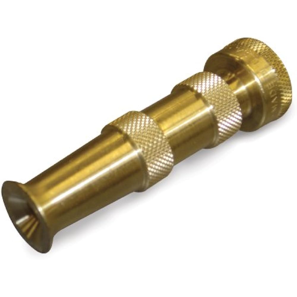 12380 Heavy-Duty Brass Adjustable Hose Nozzle Watering Nozzles Garden