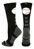 MadSportsStuff Baseball Logo Athletic Crew Socks