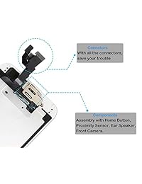 Pantalla de repuesto para iPhone 6 Plus de 5,5 pulgadas, pantalla LCD, digitalizador táctil, marco de montaje con sensor de proximidad, altavoz auditivo, cámara frontal, protector de pantalla, kit de herramientas de reparación