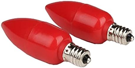 Ledhill E12 0.3W 1-LED 15LM Red Light Candle Lamp Bulb (2-Pack, 110-220V)