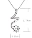 ALOV Jewelry Sterling Silver “follow your dream” Cubic Zirconia Pendant Necklace