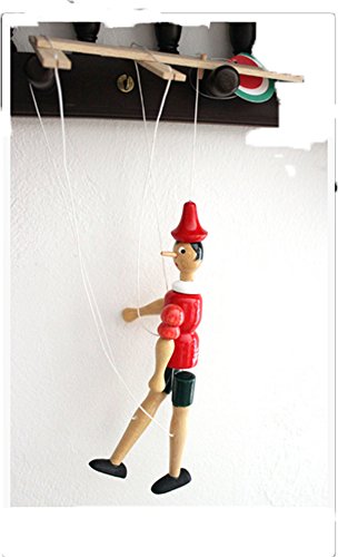 Pinocchio Marionette Puppet Marionettes Puppets Wooden Doll Made in Italy 7"