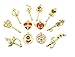 Sailor Moon Sailor Pretty Moon Guardian 12pcs Cosplay Keychain Necklace Toy,Golden,one size