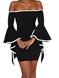 CutieLove Women's Summer Casual Sexy Off The Shoulder Slim Fit Bodycon Party Club Dress
