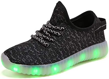 Kids Boys Girls Breathable LED Light Up Flashing Sneakers for Children Shoes(Toddler/Little Kid/Big Kid)