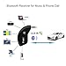 FirstE Bluetooth Receiver Wireless Car Stereo Audio Adapter Support A2DP 3.5mm Aux Output Hands Free Music Streaming or Calling Paired with iPhone 7 6S Plus; Samsung Galaxy; iPad iPod & Android Tablet