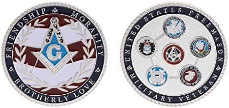 AIYIYOO Commemorative Coin Freemasons Silver Gold Military Collection Art Gifts Souvenir,Best Gift for Coin Collector's, Enjoy the Joy of Collection,You Deserve to Have It