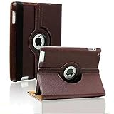 SuperLite 360 Degrees Rotating Stand Leather Case for Ipad 2/3/4, brown