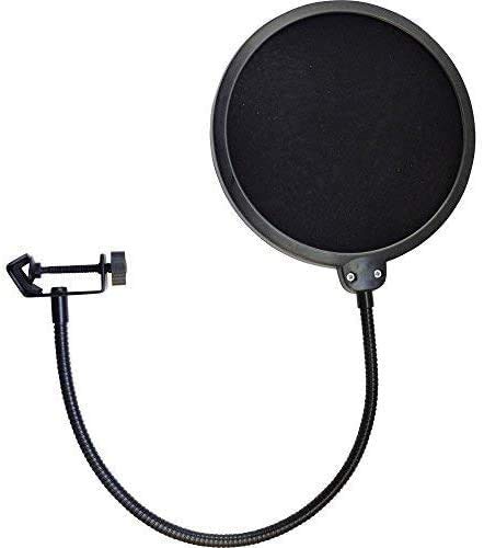 Namvo Microphone Pop Filter Swivel Pop Screen with Double Layer Mask Sound Shield Guard Windscreen for Blue Yeti Blue Snowball and Other Recording Studio Mic