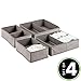 mDesign Fabric Drawer Organizer Bins, Kids/Baby Nursery Dresser, Closet, Shelf, Playroom Organization, Hold Clothes, Toys, Diapers, Bibs, Blankets, Lido Collection, Set of 2, 2 Pack, Linen/Tan