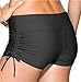 Micosuza Women's Black Shorts for Swimming Diving Beach Sunbathe Black L