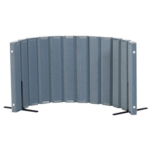 Angeles Quiet Divider with Sound Sponge 30"x6' Room Divider, Slate Blue